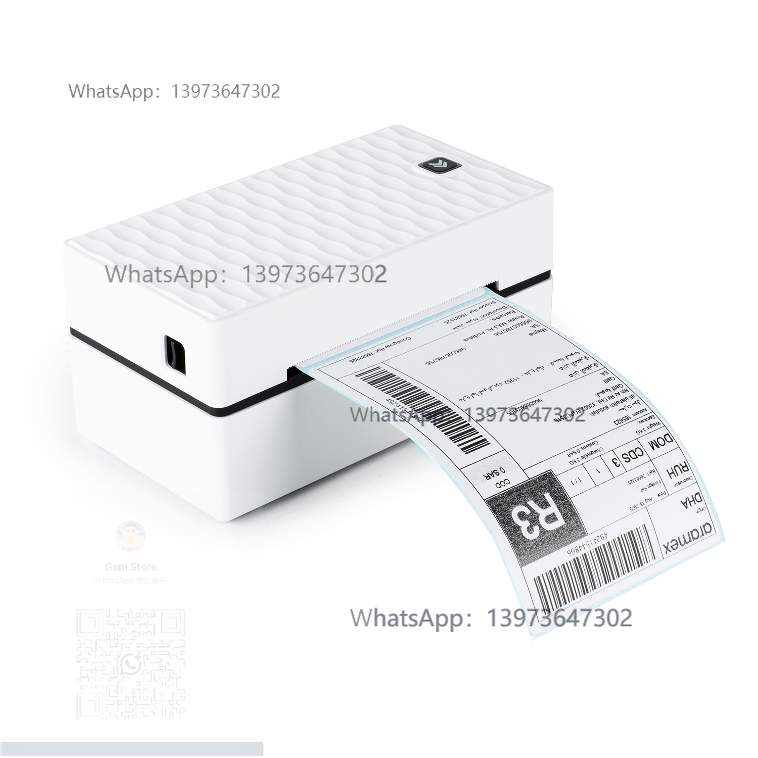 Label Printer - Drukarka termiczna USB Bluetooth 4x6 do
